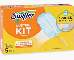 SWIFFER DUSTER KIT 1 HANDLE & 5 REFILLS 40509 11804