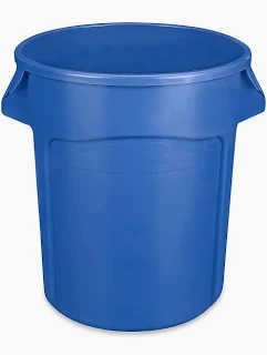 GARBAGE CAN 23/GAL BLUE RECYLING CONTAINER