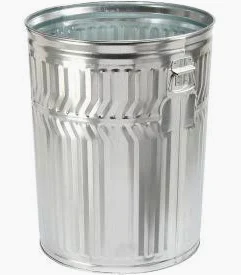GARBAGE CAN GALV METAL 30 GAL W/COVER
