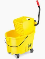 BUCKET & WRINGER 35 QT SIDE PRESS COMBO W/CLEAN WATER DEVIDER #1036