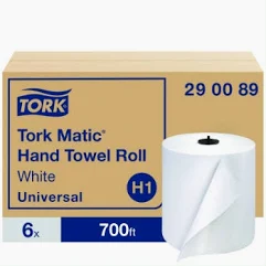 HAND TOWEL TORK UNIVERSAL INDUSTRIAL ROLL WHITE 8" X 700 6/ROLLS #290089