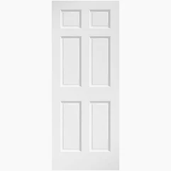 DOOR 6 PANEL SOLID COLONIAL WHITE 26" X 80"