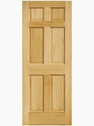 DOOR 6 PANEL SOLID PINE 24" X 96"