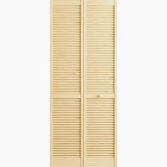 DOOR BIFOLD 1" X 30" X 80" FULL LOUVER SOLID CORE WOODGRAIN 2 PANEL JELD-WEN MODEL #9101275