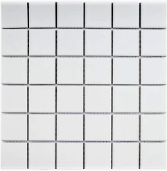 CERAMIC FLOOR TILE 2" X 2" 11/SF WHITE