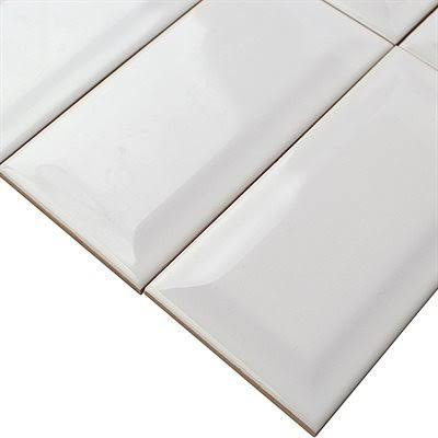 CERAMIC TILES 3" X 6" BEVELED WHITE 10 SF/CS