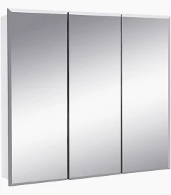 MEDICINE CABINET 24" X 26" FRAMELESS SURFACE MOUNT TRI-VIEW DOOR M24