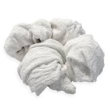 RAGS WIPING CLOTHS TERRY WHITE 25 LBS