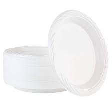 PLATES PLASTIC 7" WHITE 8 X 100/PK ACCENT IMPACT