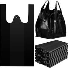 BAGS SHOPPING BLACK  500/CS  1/6 16-MIC #55230069