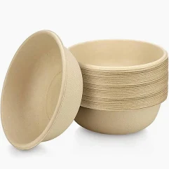 PLATES 12OZ SOUP BOWL MOLDED FIBER KRAFT PAPER 8/125 L8750080