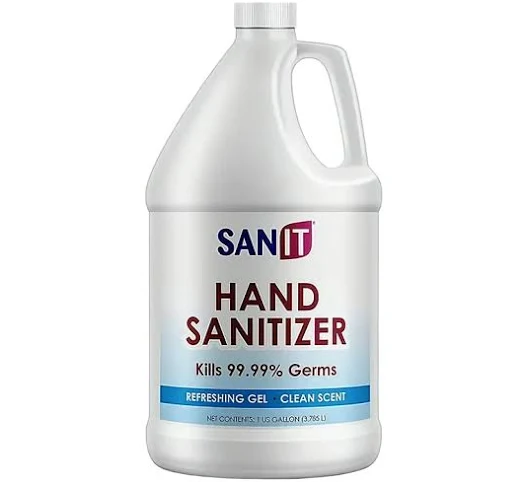 SANIT HAND SANITIZER GAL KILLS 99%PERCENT OF GERMS ALCHOL BASE CASE OF 4