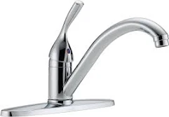 KITCHEN FAUCET  8" DELTA 100 SINGLE LEVER CP. 100-DST *1/2" SPEEDY VALVE DEL100LFWF