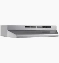 RANGE HOOD 30" STAINLESS STEEL LIGHT W/FAN BROAN DUCTLESS 4130SF