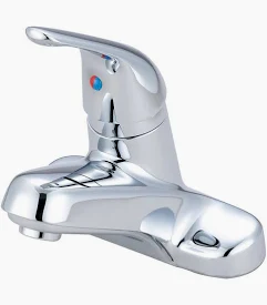LAVATORY FAUCET 4" SINGLE LEVER CP W/CP BRASS P/U EF17344 #BARV11C