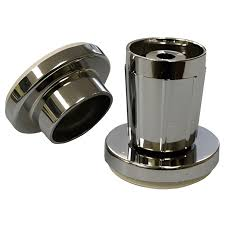 ADJUSTABLE JIFFY FLANGE SHOWER ROD HOLDER CP METAL EF0212