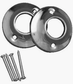 SHOWER ROD FLANGE 1" W/SCREWS (PR) EF 0211