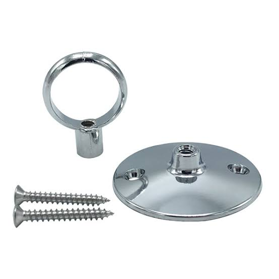 FLANGE 1/4" THREAD LOOP & FLANGE F/SHOWER ROD CIELING SUPPORT (PAIR) EF02318