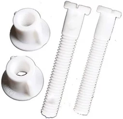 SCREW & BOLT NYLON F/TOILET SEAT PAIR 7/16"