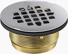 SHOWER DRAIN BRASS W/JIFFY & GRID WR0523004