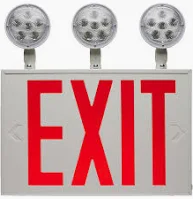 EXIT LIGHT NYC APPROVED 3 HEAD COMBO LED NYCES-3H