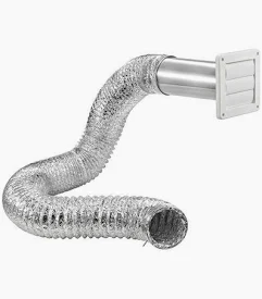 ALUMINUM FLEXIBLE DRYER VENT KIT W/FLAPPER 480UL