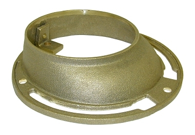 FLOOR FLANGE BRASS OFFSET 4"