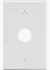 WALL PLATE AC SINGLE METAL WHITE JUMBO #86891
