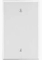 BLANK WALL PLATE 2" X 4" OVERSIZE  METAL WHITE #86151
