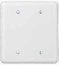 WALL PLATE COVER BLANK 4" X 4" WHITE METAL #86152