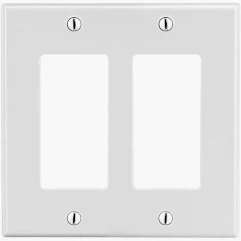 DECORA DOUBLE WALL PLATE WHITE PLASTIC 2152
