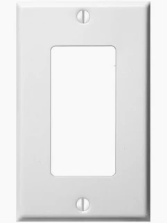 DECORA SINGLE WALL PLATE WHITE PLASTIC (2151W)