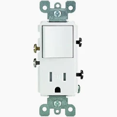 DECORA COMBO SWITCH + OUTLET WHITE 7730W