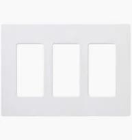 DECORA WALL PLATE TRIPPLE WHITE PLASTIC (2163W)