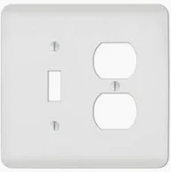 COVER PLATE SINGLE SWITCH PLUS DUPLEX OUTLET WHITE METAL OVERSIZE #86832