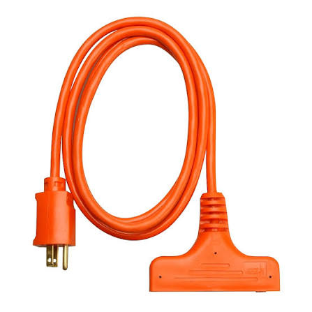 EXTENSION CORD 25' HD INDOOR 16/3 ORANGE TRI TAP