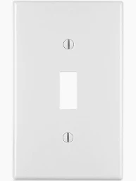 SWITCH PLATE OVERSIZE MIDI WHITE PLASTIC #PJ1W