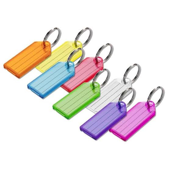 CLIK IT PLASTIC KEY TAGS I.D. 100PER PBBKL600
