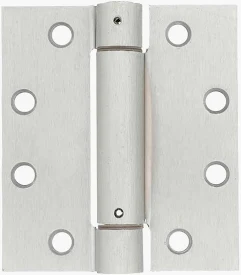 HINGE 4-1/2" X 4-1/2" BALL BEARING SPRING TRIM STYLE ADJUSTABLE TEMPLATE DULL CHROME #86523X3