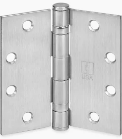 HINGE 4" X 4" BUTT HINGE SQUARE CORNER CHROMESTEEL #86140DC