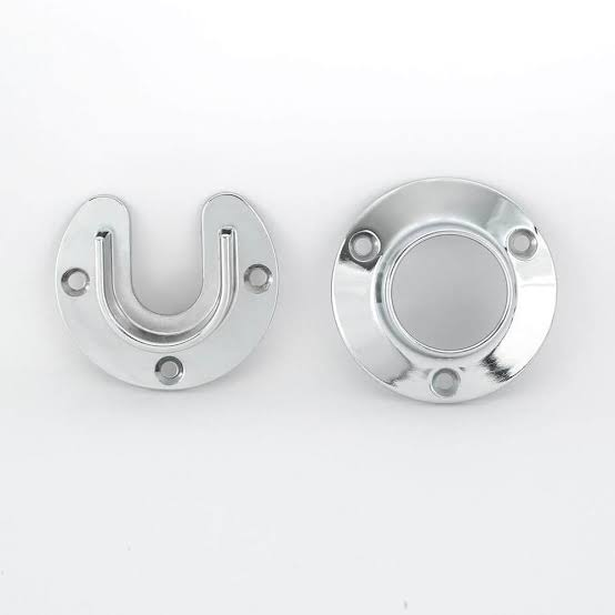 CLOSET POLE SOCKET ZINC CHROME FINISH 1-5/16" ID X 2-19/32" OD W/SCREWS TST69452