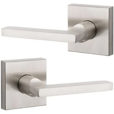 PASSAGE LOCK SQUARE DESIGN SATIN NICKEL FREEHOLD SERIES  #86071