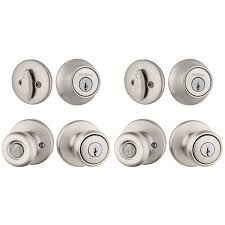 LOCK COMBO PACK KEYED ENTRY W/SINGLE CYLINDER DEADBOLT CHROME KA TUFC0626AKA3
