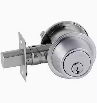 DEADBOLT SINGLE CYLINDER BRASS  #TUFD0503A