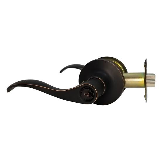 KEYED LOCKSET DECORTIVE OIL BRONZE  WAVE LEVER  #44334