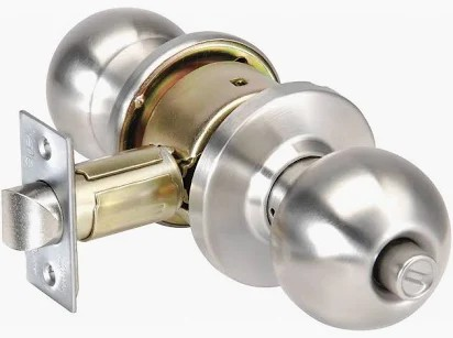 PRIVACY LOCKSET BALL KNOB GRADE 3 HEAVY DUTY STAINLESS STEEL  2-3/4 44247