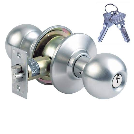 KEYED ENTRY LOCKSET CHROME TUBULAR