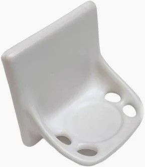 TOOTHBRUSH HOLDER CERAMIC WHITE