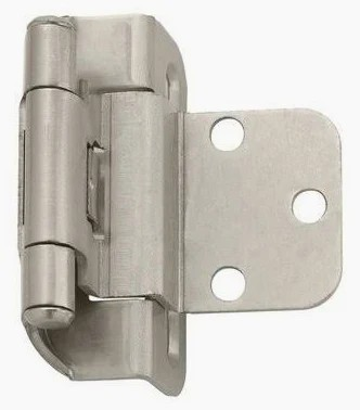 SELF CLOSING CABINET HINGE 3/8 INSET PAIR SATIN NICKEL 34906R1