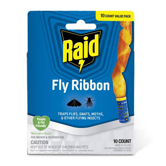 FLY RIBBON RAID 10/PK FR10B CARDED (SPE31108) HANGING STICKY